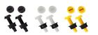 6x Vehicle Number Plate Screws Nuts Bolts Nylon Yellow White Black