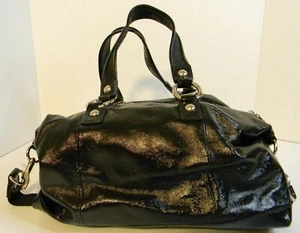 Coach Ashley schwarz Kunstleder wandelbare Umhängetasche Handtasche Handtasche mit Anhänger - Bild 1 von 7