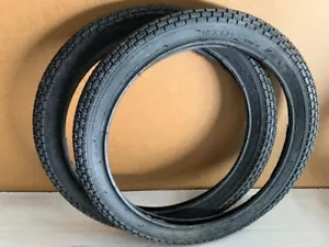 2pcs Bicycle Tires 16" x 1.75 BLACK Brick Tread Lowrider Cruiser Stingray Bikes - Picture 1 of 2