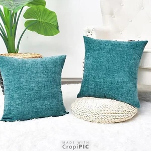 Pfauenblau große Kissen oder Bezüge Luxus Qualität Dekor je 60x60cm - Bild 1 von 4
