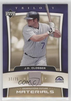 2005 Upper Deck Trilogy Generations Future Gold Materials /75 JD Closser #FU-JD - Image 1 of 2
