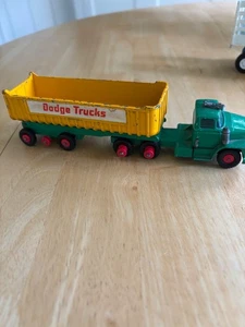 Vintage Metal Truck Matchbox King Size K-16 Dodge Tractor w/ Fruehauf Trailer - Picture 1 of 3