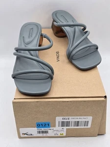 NEU Vince Pedra Seastone Damen-Riemchensandalen aus Leder mit Absatz Größe 5,5 M - Bild 1 von 12