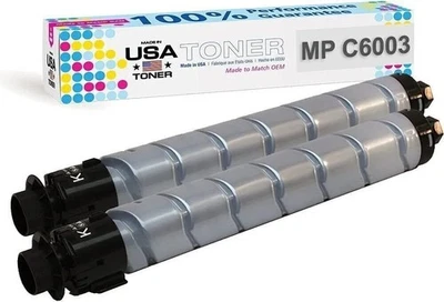 Compatible Ricoh MPC6003 MPC4503 MPC5503 MPC6004 black toner (2 ctgs) - Image 1 of 4