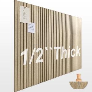 Large Cork Boards for Walls 48"x 36" - 1/2” Thick Bulletin Board, 12 Pack Fel... - Picture 1 of 4