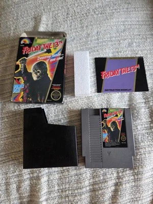 Friday the 13th (NES, 1989) CIB - Manual Box & Dust Cover Video Game Tested - Image 1 of 4