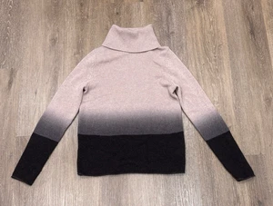 360 Cashmere Pullover Damen kleiner Rollkragen rosa braun ombre gestreift - Bild 1 von 8