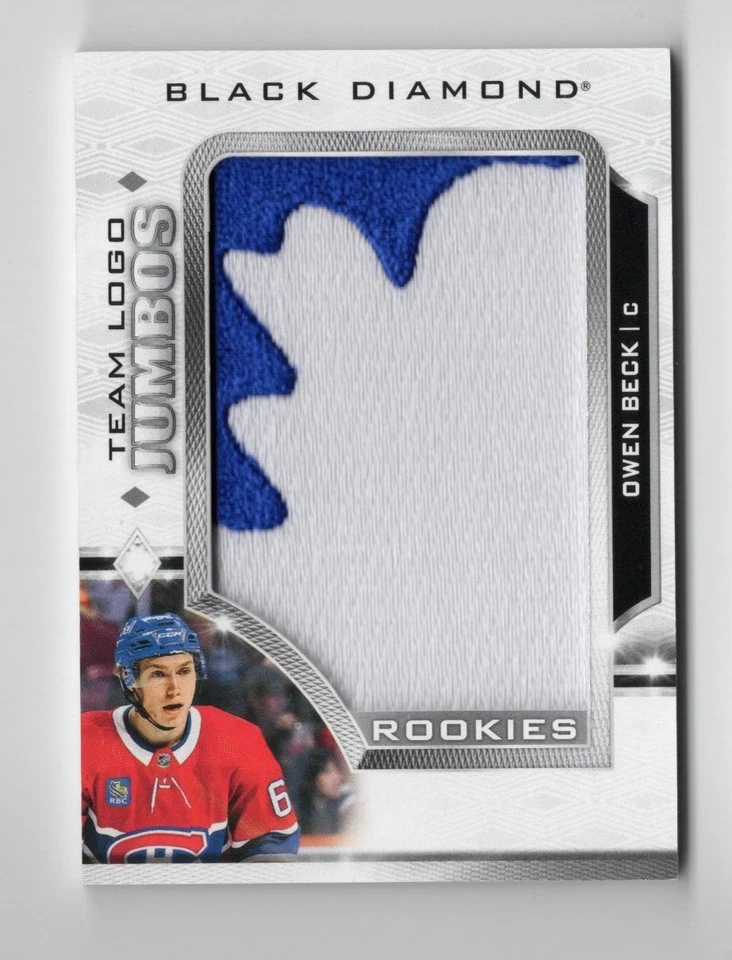 2023-24 Black Diamond Rookie Team Logo Jumbos Patch #RTL-OB Owen Beck (A) - Image 1 of 1