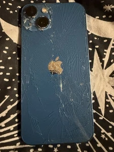 iPhone 13 Blue Smashed Parts Only - Picture 1 of 2