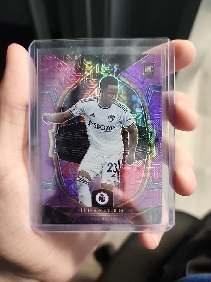 Luis Sinisterra 2022-23 Panini Select EPL RC Purple Mojo #46 Leeds Utd Terrace! - Image 1 of 2