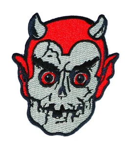 TOPSTONE HORROR Friedhof Teufel Retro Horror Halloween bestickt Patch NEU - Bild 1 von 1