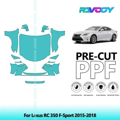 Kit de protección de pintura precortada PPF para Lexus RC 350 F-Sport 2015-2018 Foto 1 de 4
