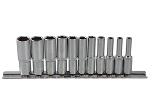 BlueSpot Metric 1/4in Drive Deep Socket Set 11 Piece Single Hex B/S01540 - Picture 1 of 2