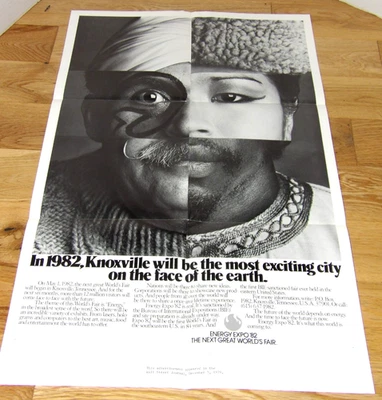Póster anterior a 1982 de la Feria Mundial de Knoxville 1979 anuncio Wall Street Journal Tennessee Foto 1 de 4