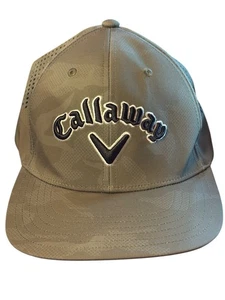 Cappello Callaway Berretto Adulto S/M Verde Mimetico A-Flex Ventilato Uomo Cappello Golf - Foto 1 di 7