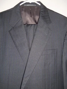 SA155- MINT Hickey Freeman - MADISON LIGHT SILKY WOOL Canvassed GRAY SUIT - 44L - Picture 1 of 10
