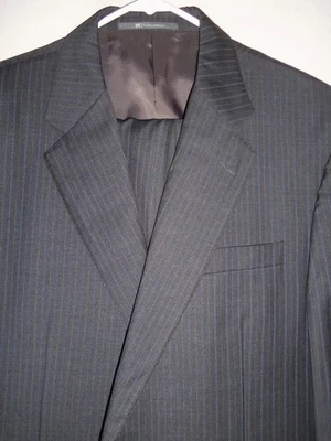 SA155- MINT Hickey Freeman - MADISON LIGHT SILKY WOOL Canvassed GRAY SUIT - 44L - Image 1 of 4