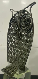 Tabletop souvenir. Owl USSR, metal - Picture 1 of 9