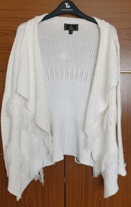Lipsy Damen cremefarbene Strickjacke Größe 10 (B9) - Bild 1 von 8