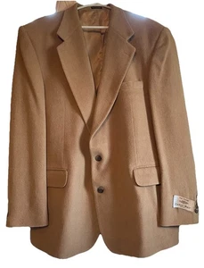 Blazer Abrigo Executive Collection The Finest Camello Mezcla Lana Nuevo con Etiquetas 46 Largo - Imagen 1 de 16