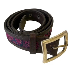 Paul Smith Lila Blumen Ledergürtel 30-34 76-86 S/M/L Unterschrift Damen - Picture 1 of 8