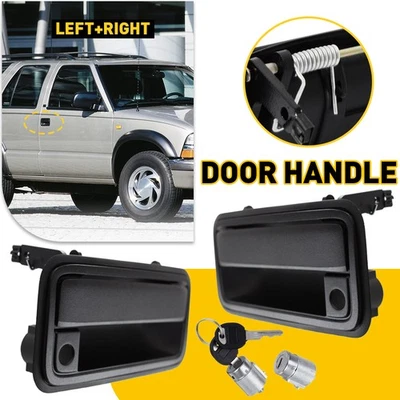 Manija de puerta exterior con cilindro de bloqueo apto para Chevrolet C1500 C2500 C3500 K1500 K3500 Foto 1 de 4
