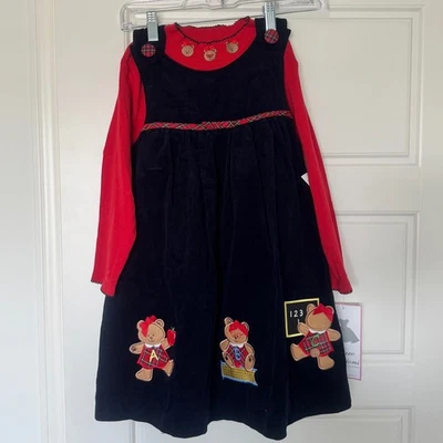 Conjunto Camisa de Vestir Oso Pana Regreso a la Escuela Niñas Ediciones Raras Niñas Talla 6X Nuevo con Etiquetas Foto 1 de 4