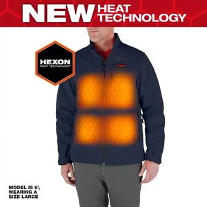 Herren Große M12 12 Volt Lithium-Ion Kabellos Robust Schale Marineblau Beheizt - Bild 1 von 1