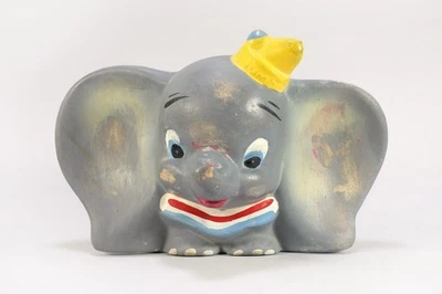 1940s Dumbo the Elephant Vintage Bisque Toothbrush Holder – Walt E. Disney 4" - Image 1 of 4