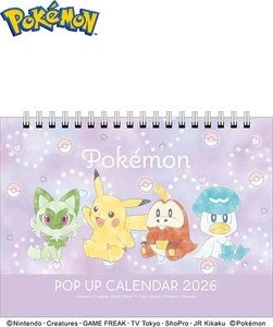 2026 Pop-Up Tischkalender "Pokémon" CL-008 Japan 14×20 cm - Bild 1 von 2