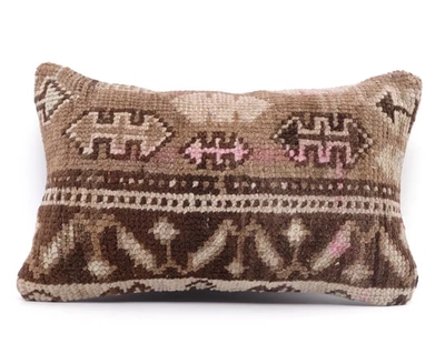 Funda de almohada rústica Boho Kilim | Funda de cojín turca vintage para sofá Foto 1 de 4