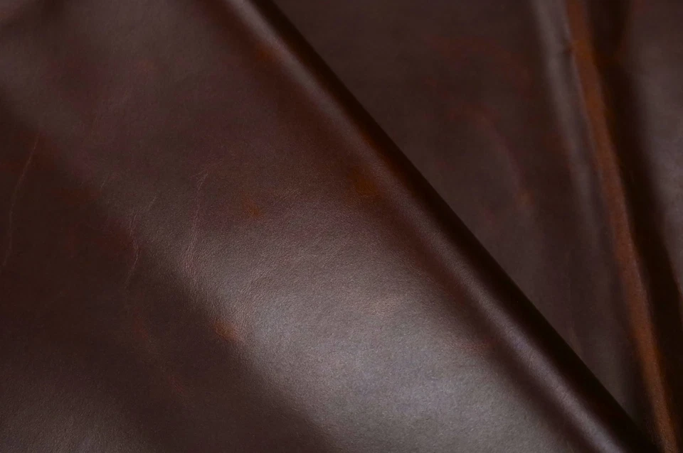 Wine Brown Leather Hide Upholstery Full Cow Hide 50 Square Feet Stunning Smooth - Image 1 of 4