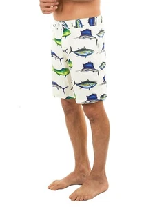 UZZI Fish Billfish Men's Swimsuit Swim Shorts Trunks Swimwear Sm-XXL MSRP $49 - Picture 1 of 12