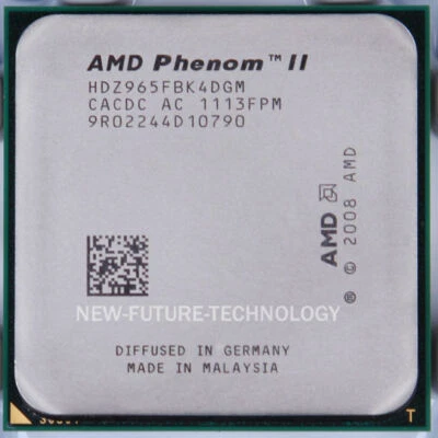 AMD Phenom II X4 965 3.4 GHz HDZ965FBK4DGM 4-Core 6M Sockel AM3 CPU Processor - Image 1 of 4