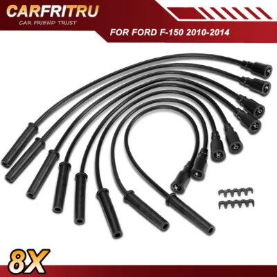 8mm for Ford F-150 2010-2014 F-250 F-350 Super Duty 6.2L 8x Spark Plug Wire Sets Foto 1 de 4