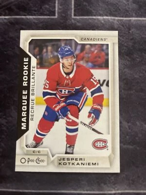 2018-19 O Pee Chee Marquee Rookies 623 Jesperi Kotkaniemi Montreal Canadiens  - Image 1 of 2