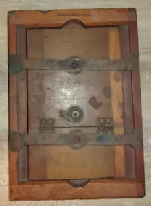 Antik Holz Messing Glas E&HT Anthony Co Fotodruck Kontaktrahmen 1890 - Bild 1 von 4