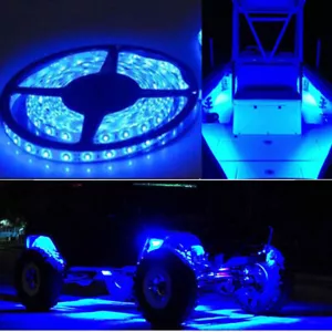 Blue LED Boat Light Deck Waterproof 12v Bow Trailer Pontoon Lights Kit Marine - Foto 1 di 11