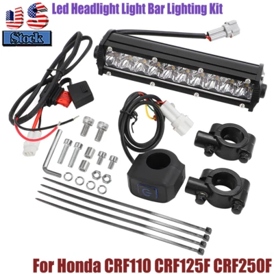 For Honda CRF110 CRF125F CRF250F Led Headlight Light Bar Lighting Kit 5 Models Foto 1 de 4
