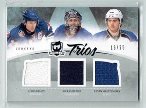 10-11 UD The Cup Trios  Chris Drury--R DiPietro--Kevin Shattenkirk  /25  Jerseys