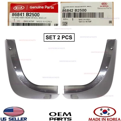 Genuine Mud Guards Flaps Splash Shield REAR (set 2pcs) ⭐OEM⭐ KIA SOUL 2017-2019 - Image 1 of 4