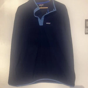 Patagonia Men's XL  Blue Fleece Snap T Warm  Lightweight Pullover Jacket EUC - Picture 1 of 4