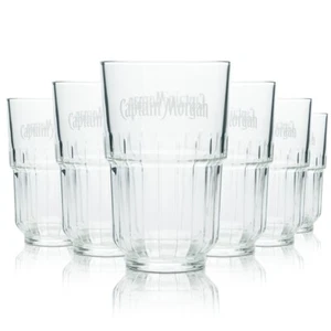 6x Captain Morgan Rum Glas 0,4l Libbey LinQ Tumbler Longdrink Cocktail Gläser
