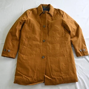 NUEVO Abrigo encerado aislado forrado acolchado marrón pequeño Bonobos gabardina para hombre - Imagen 1 de 11