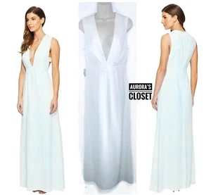 Jill Jill Stuart 6 Off White Sin Mangas Profundo Corte Lateral en V Julian Dorado Nuevo con Etiquetas - Imagen 1 de 8