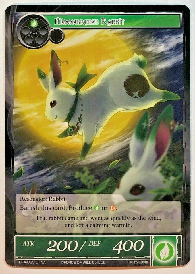 Force of Will Moonbreeze Rabbit BFA-053 NM/M  - Image 1 of 1