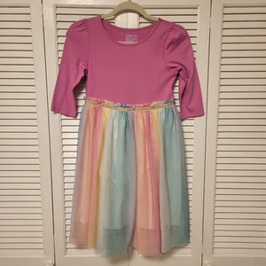 Cat & Jack Girls Adaptive Gtube Feeding Tube Multicolor Dress Size L 10/12 - Picture 1 of 8