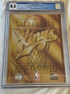 25 ottobre 1985 Hoop Magazine Sacramento Kings numero inaugurale CGC 8,5 Pop 1 - Foto 1 di 1