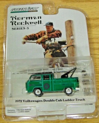 Camión Volkswagen 1972 Greenlight Green Machine doble cabina escalera Rockwell difícil de encontrar Foto 1 de 2