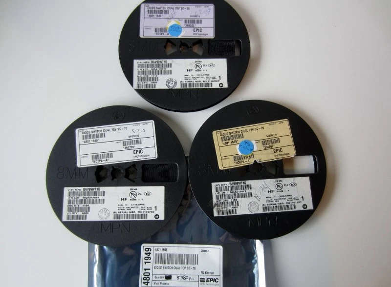 (5.380 piezas) INTERRUPTOR DIODO ÉPICO DOBLE 70V SC-70 BAV99WT1G Rectificador Foto 1 de 4